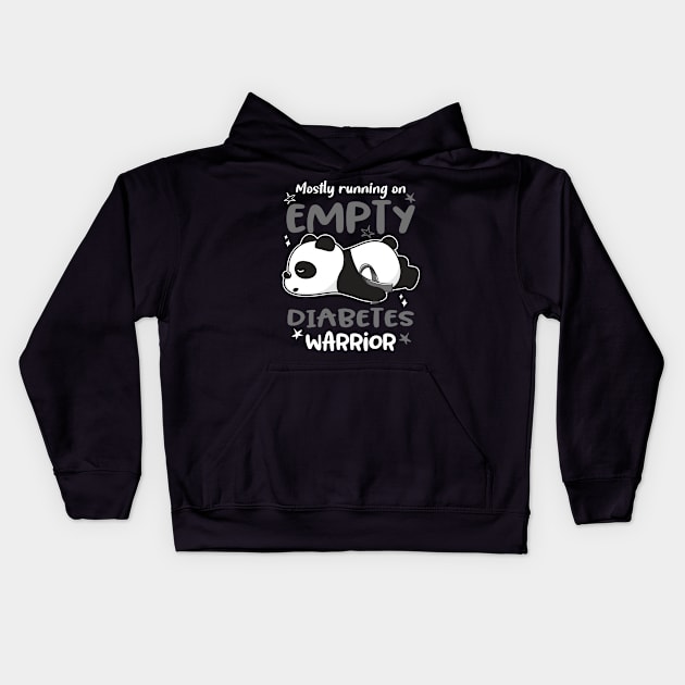 Mostly Running On Empty Diabetes Warrior Kids Hoodie by ThePassion99